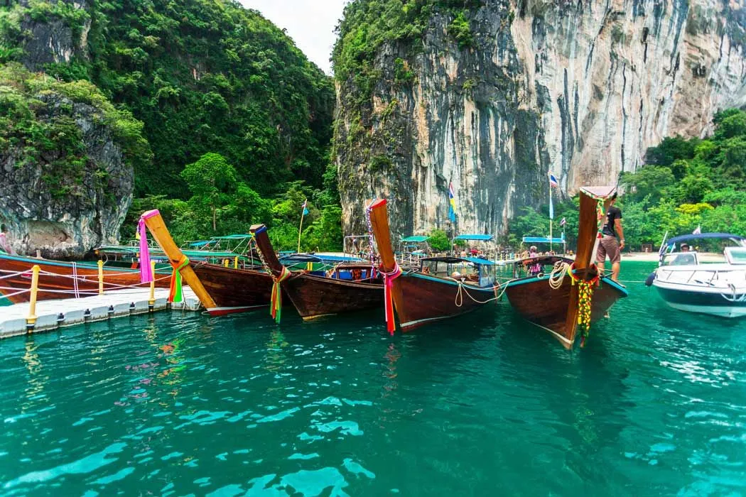 Travel via Long Tail Boat